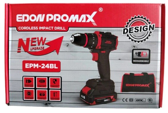 edon-pro-max-cordless-drill-kuwait EDON Pro Max EPM-24BL brushless cordless impact drill in Kuwait