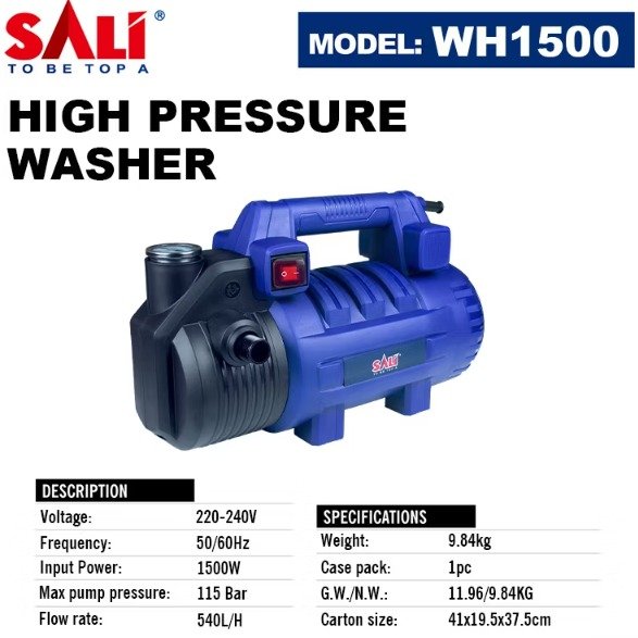 sali-pressure-washer-wh1500-kuwait SALI WH1500 high pressure washer 1500W 115 Bar in Kuwait