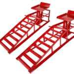 Metal Car Ramps with Built-In Jack (Pair)