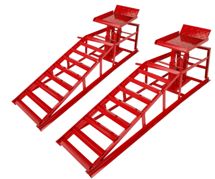 car ramp metal with jack saif al arab Metal Car Ramps with Built-In Jack (Pair) - Image 1