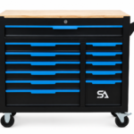 Tool Trolley 12 Drawer with Wooden Top