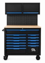 Tool Trolley with Tools, Cabinet and Pegboard